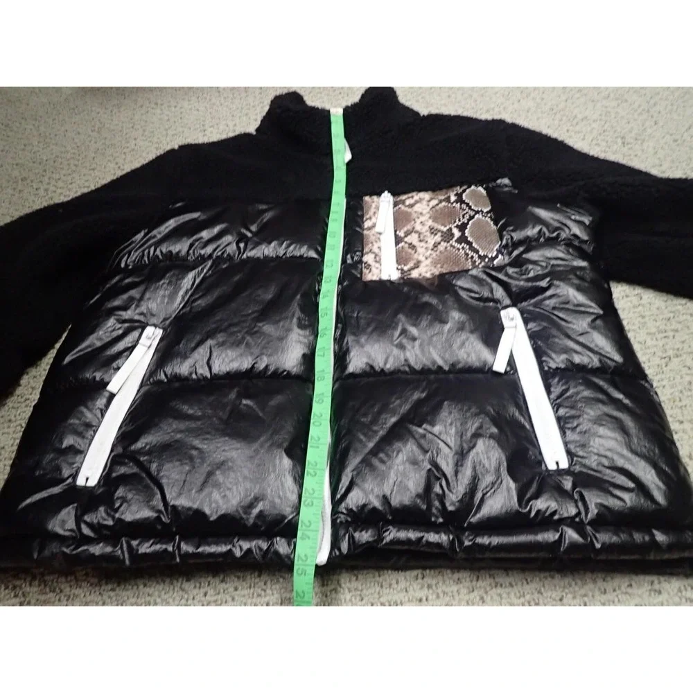 Marc New York Performance‎ Puffer Jacket Womens XL Black Excellent Mixed Media